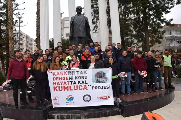 Son dakika haberi... Motosiklet kazalarına dikkat çekmek için kasklarını takıp şehir turu attılar