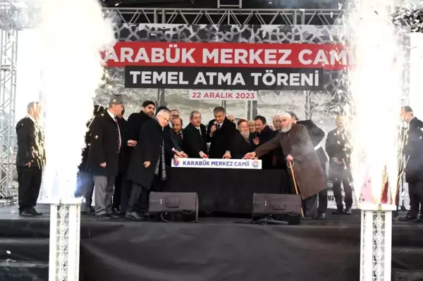 Karabük Belediye Başkanı Rafet Vergili'nin Projesi Olan Merkez Camii'nin Temeli Atıldı