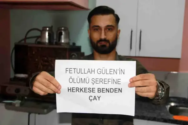 Fetullah Gülen'in Ölümüne Sevinen Çaycı, Ücretsiz Çay Dağıttı