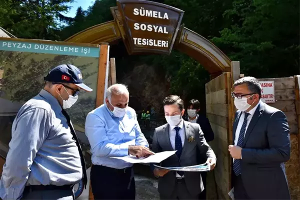 Sümela Manastırı ve Altındere Vadisi'nde yapılan çalışmaları yerinde incelediler