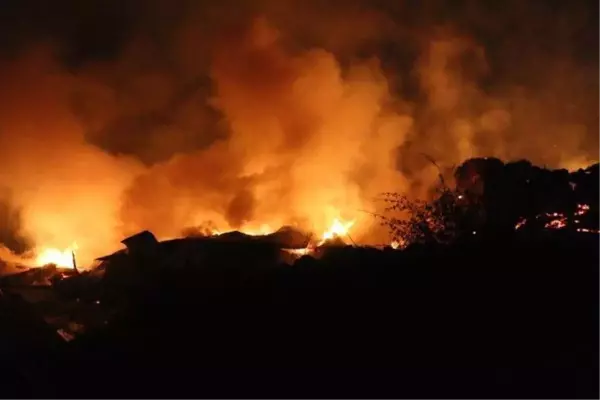 Ankara'da köyde çıkan yangında 8 ev kül oldu