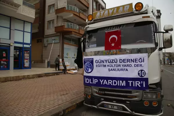 ŞANLIURFA - İdlib'e insani yardım tırı gönderildi