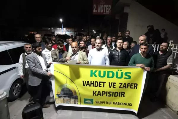 Silopi'den İsrail'in Mescid-i Aksa saldırısına protesto