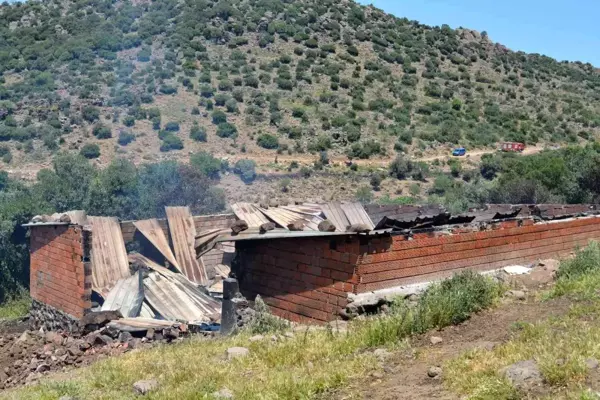 İzmir'de ağılda çıkan yangında 78 küçükbaş hayvan telef oldu