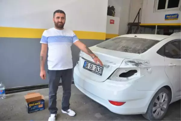 DÜZ KONTAKLA ÇALIŞTIRAMADIKLARI OTOMOBİLİN FARLARINI, RUHSATINI VE AKÜSÜNÜ ÇALARAK KAÇTILAR