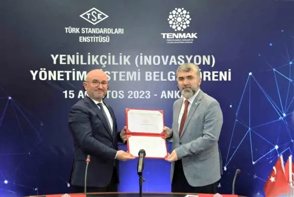 TENMAK, Yenilikçilik Yönetim Sistemi Belgesi ile belgelendirildi