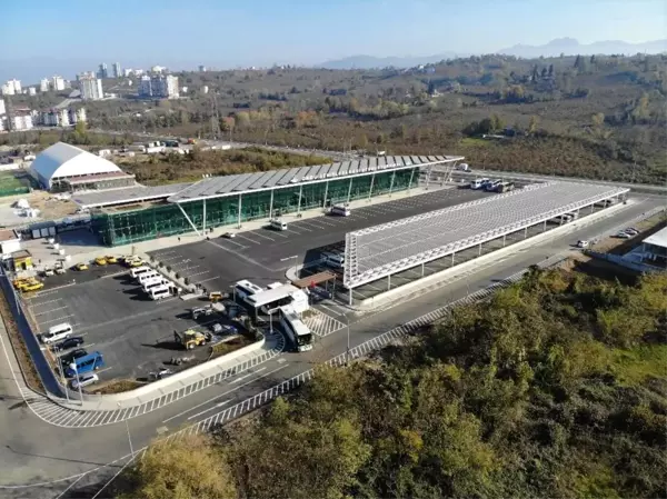 Ordu'da yapılan yeni otobüs terminali kendi elektriğini üretiyor