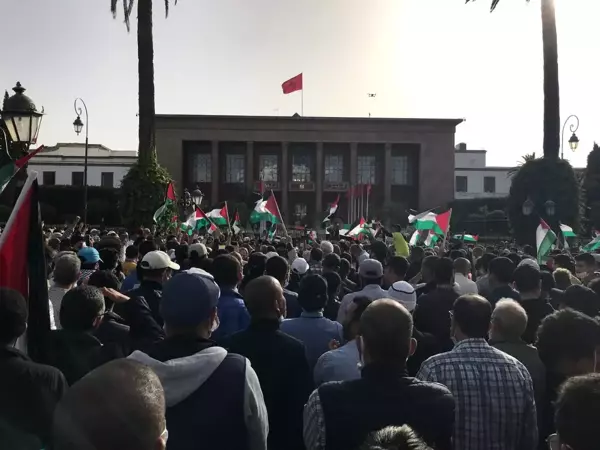 İsrail saldırıları, Fas'ın 50 farklı şehrinde protesto edildi