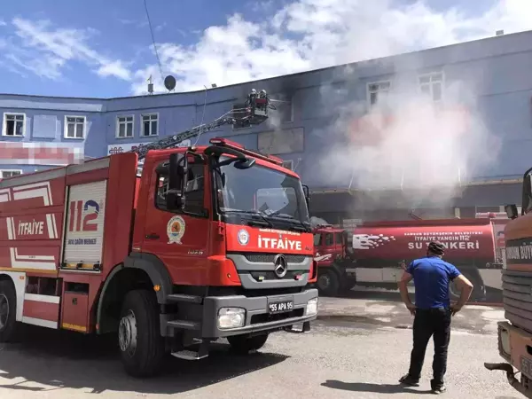 Samsun Gıda Borsası'nda yangın kontrol altına alınamıyor