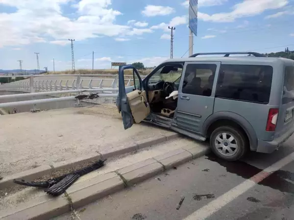 Tekirdağ'da kazada faciayı korkuluk demirleri engelledi: 1 yaralı