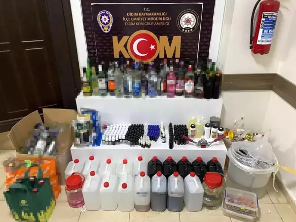 Didim'de sahte içki operasyonu