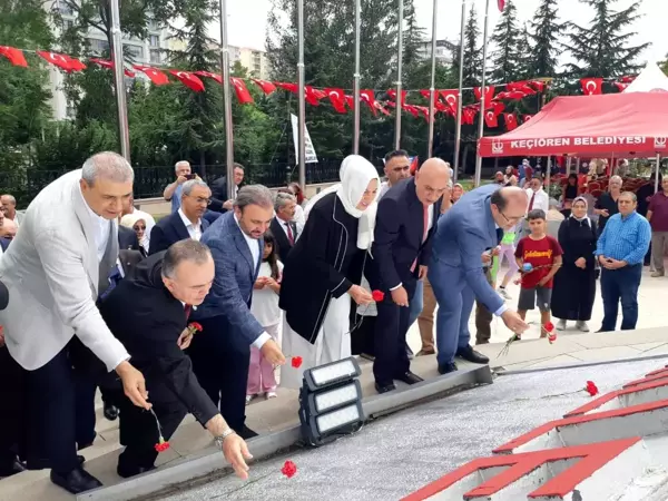 Keçiören'de 15 Temmuz Şehitler Anıtı'nda anma töreni düzenlendi