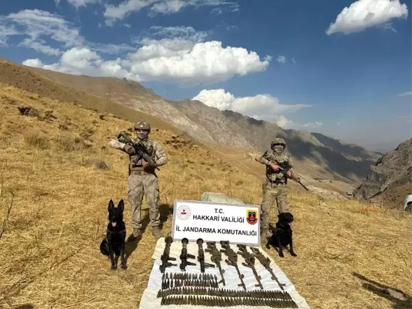 Hakkari'de PKK'ya ait sığınaklarda mühimmat ele geçirildi