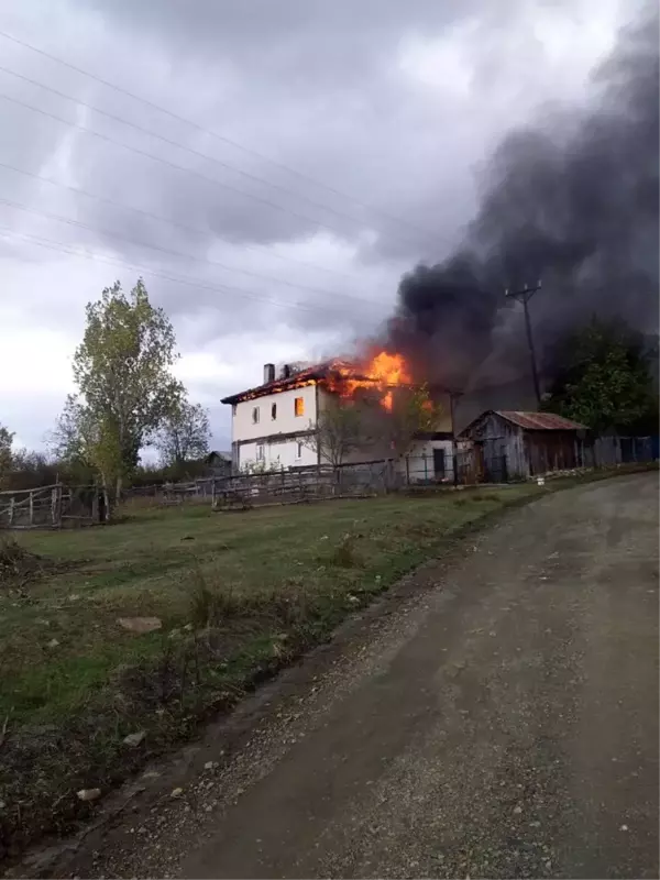 Çaresizce yanan evlerini izlediler