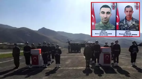 Hakkari şehidi 2 asker, törenle memleketlerine uğurlandı