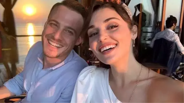 Hande Erçel sevgilisi Kerem Bursin'in yüzüne pasta attı