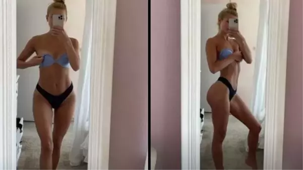 Fitness hocası Pamela yine sınırları zorladı! Ayna karşısında bikinisini açarak tanıtım yaptı