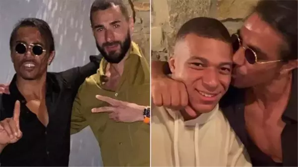 Nusret, dünyaca ünlü futbolcuları ağırladı! Mbappe'yi öptüğü anlar büyük ilgi gördü