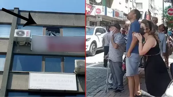 Balıkesir'de 5. kattan düşen cam parçası, caddeden geçen vatandaşın kafasına düştü