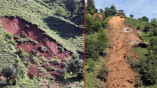 Saatler önce ayrıldığı ev heyelan sonucu yerle bir oldu