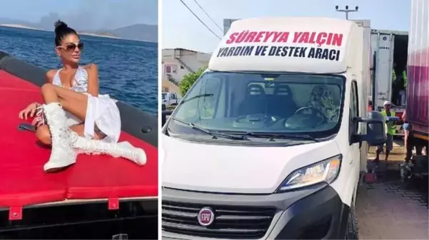 Gönderdiği yardım araçlarının üzerine adını yazdıran Süreyya Yalçın'a büyük tepki