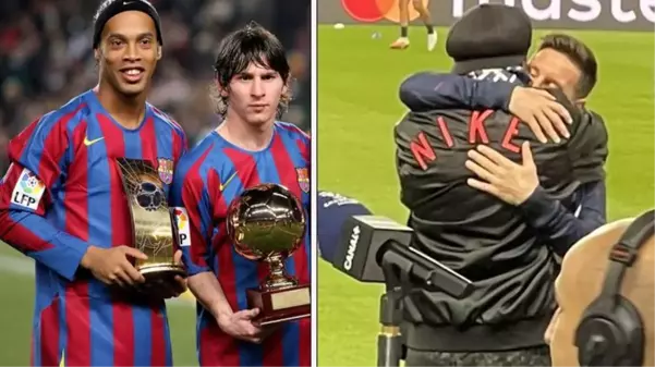 Ronaldinho'nun son hali herkesi duygulandırdı! Messi, ustasına doya doya sarıldı