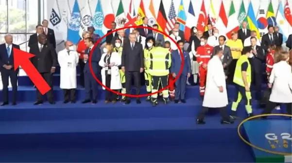 G20 Liderler Zirvesi'nde aile fotoğrafı çekimine Cumhurbaşkanı Erdoğan'a gösterilen ilgi damga vurdu