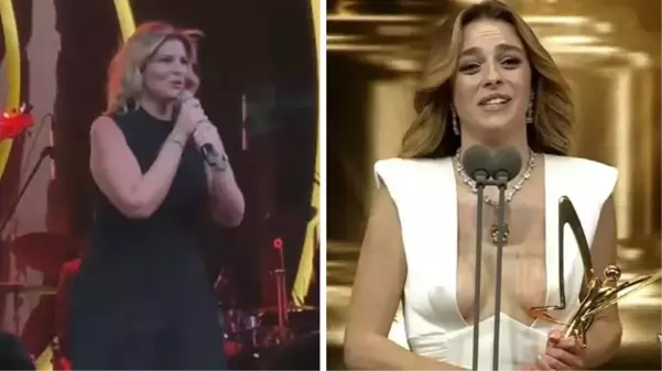 Sahneye çıkıp şarkı söyleyen Pelin Öztekin, Melis Sezen'in sözlerini tiye aldı: Mikrofonu tutuyorum çünkü elimde