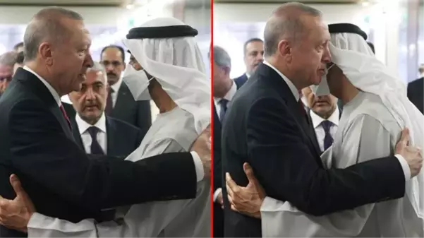 Cumhurbaşkanı Erdoğan'dan Abu Dabi'ye taziye ziyareti! Yeni devlet başkanını sarılarak teskin etti