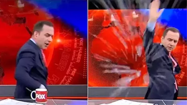 Selçuk Tepeli bardak fırlattı! (VİDEO) FOX Ana Haber Bülteni neden ceza aldı?