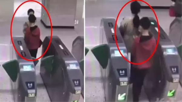 Çocuk, metrodan kaçak geçti! Annesinin durumu fark ettikten sonra yaptığı takdir topladı