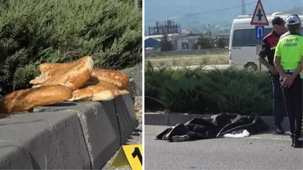 Kahreden görüntü! Yaşlı adam, aldığı ekmekleri evine ulaştıramadan can verdi