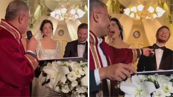 Merve Boluğur nikah masasında dumura uğradı! Damadın arkadaşları Müslüm Gürses'in şarkısını çaldırdı