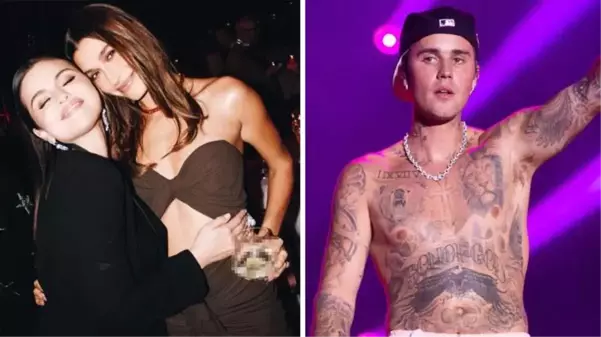 Justin Bieber'in eşi Hailey Bieber ve eski sevgilisi Selena Gomez sarmaş dolaş poz verdi