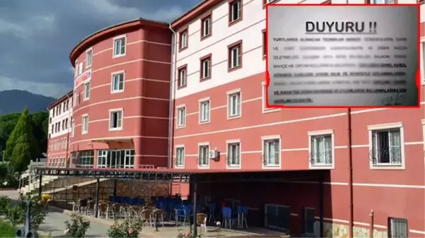 Kız öğrenci yurduna asılan uyarı, gençleri çileden çıkardı: Tahrik edecek kıyafetlere izin verilmeyecek