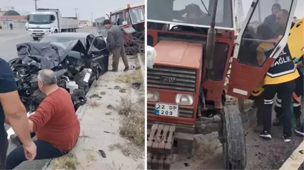 Belediye başkanının makam aracı traktörle çarpıştı! Olay yerinden gelen görüntüler korkunç