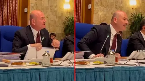 Bakan Soylu, kendisine parmak sallayan HDP'li vekile çok sinirlendi: Otur aşağıya terörist bozuntusu