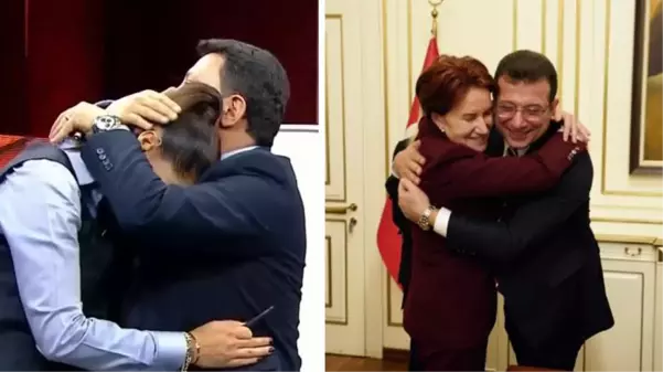 CNN Türk canlı yayınında İmamoğlu ve Akşener'in sarıldığı anlar canlandırıldı