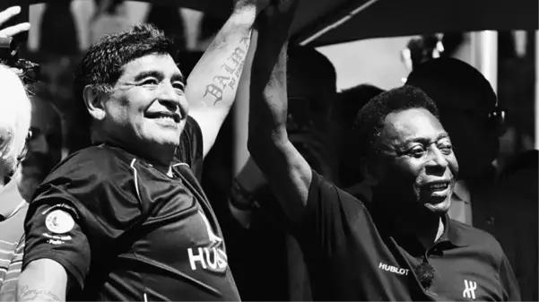 Hayata veda eden Pele ve Maradona'dan futbol şov! İkiliden geriye bu video kaldı