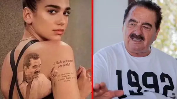 Dua Lipa'ya yapılan photoshoplu dövmeyi gerçek zanneden İbrahim Tatlıses, paylaşımıyla olay oldu