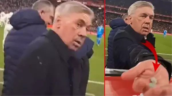 Önce şaşırdı sonra elindekileri uzattı! Ancelotti'den rakip taraftara görülmemiş ikram