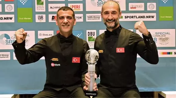 Milli Takımlar Dünya 3 Bant Bilardo Şampiyonası'nda Türkiye, üst üste 3. kez şampiyonluğa ulaştı