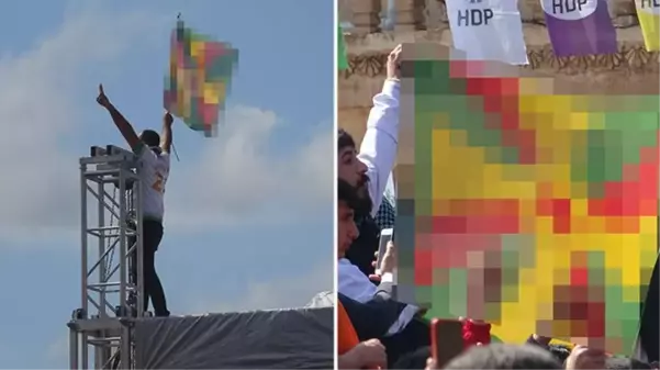 Mardin'de Nevruz kutlamasında skandal görüntüler! HDP'li Günay'ın da katıldığı etkinlikte PKK paçavrası açtılar