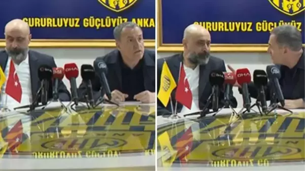 Tolunay Kafkas da şaşırdı! Ankaragücü Başkanı Faruk Koca'nın gergin anları törende buz kestirdi