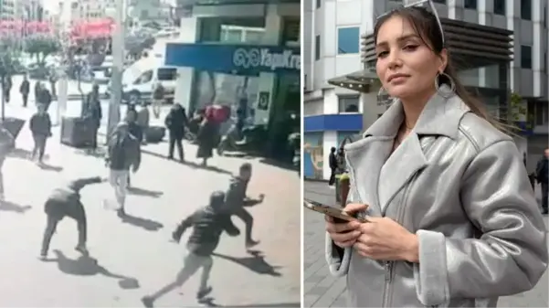 Taksim Meydanı'nda turist kadına kapkaç kamerada! Çay bardağı fırlatıp çelme taktılar