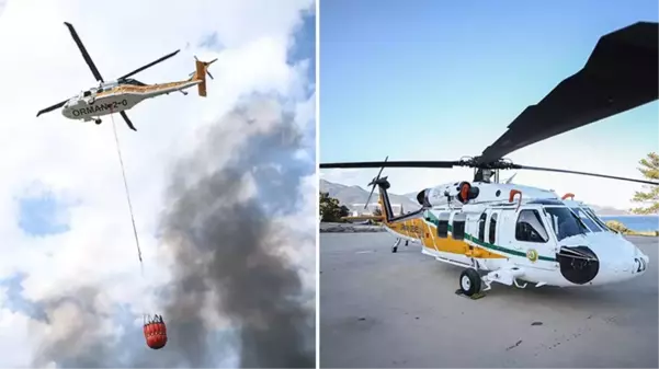 Orman yangınlarına karşı TUSAŞ T-70 helikopteri 