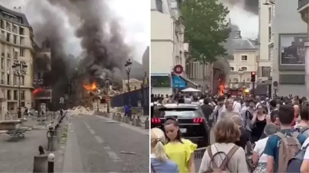 Fransa'nın başkenti Paris'te doğal gaz patlaması! 37 yaralı var