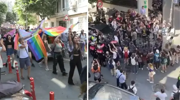 Yürüyüş yapmayı planlayan LGBT'liler Taksim'de toplanmaya başladı