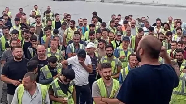 Halkalı - İstanbul Yeni Havalimanı Metro Hattı işçileri greve çıktı: Bize verilen ücret küfür gibi