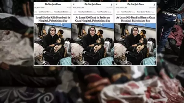 Katliam sonrası İsrail'i aklamaya çalışan New York Times gazetesi, 3 kez manşet değiştirdi